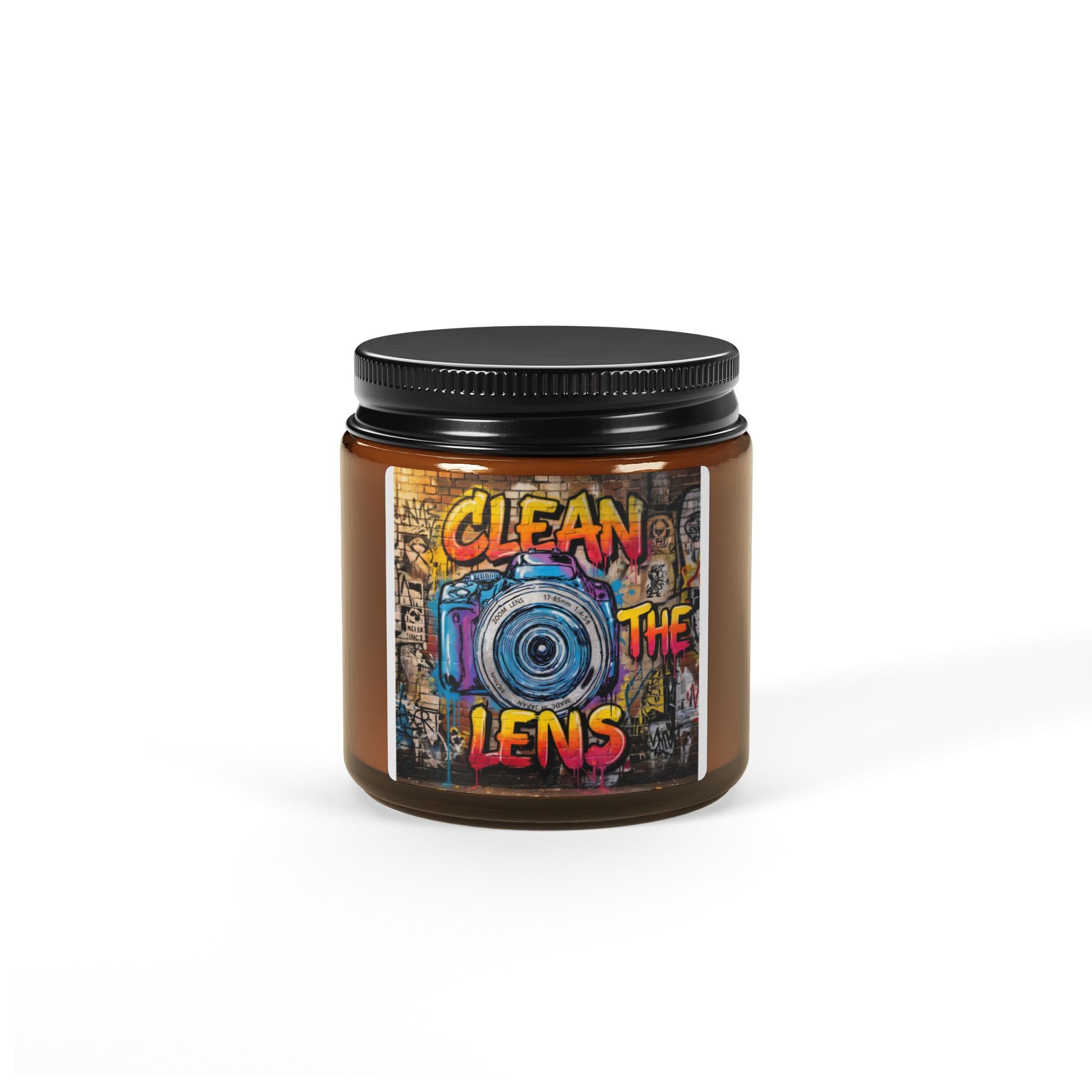 Clean The Lens Scented Soy Candle — Amber Jar (Multi-Size)
