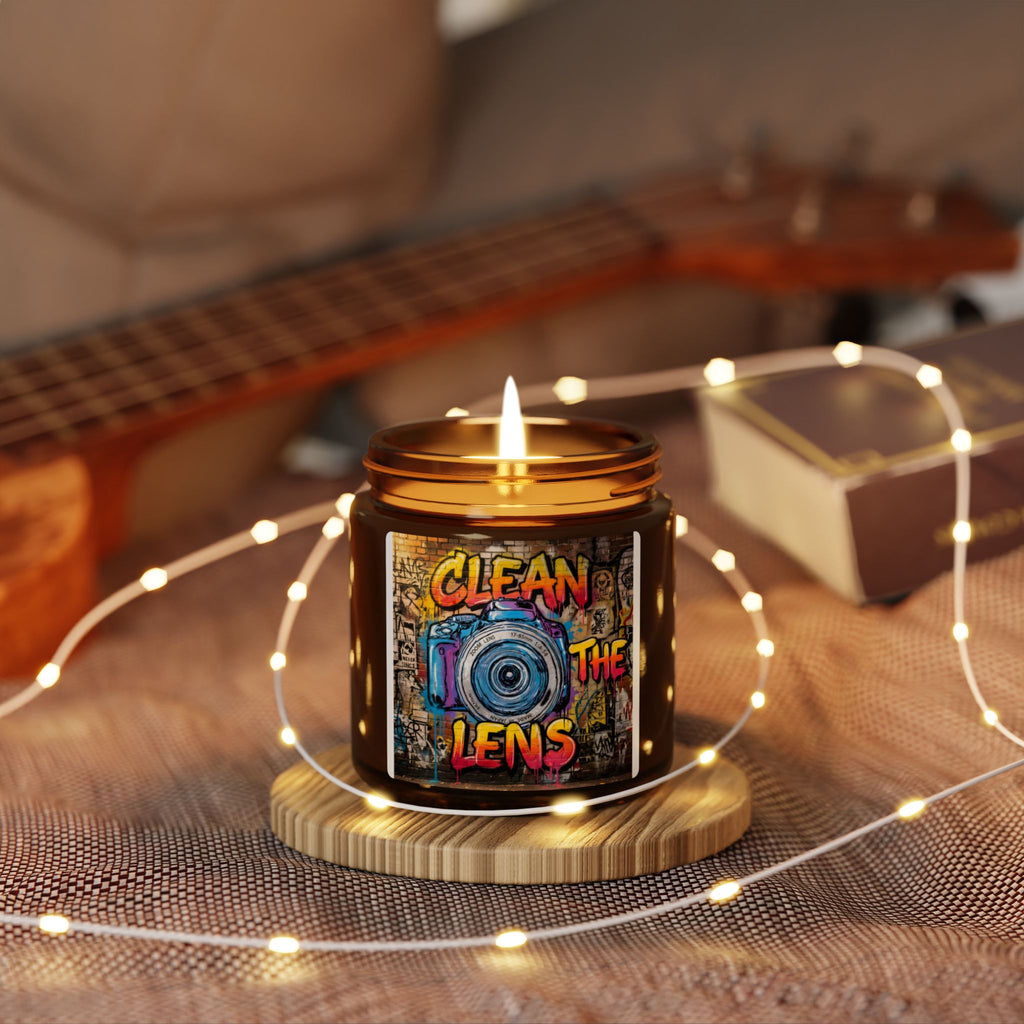 Clean The Lens Scented Soy Candle — Amber Jar (Multi-Size)